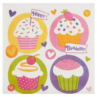 Party Impressions Cupcake Party 2 Ply Luncheon Napkins, 16 count