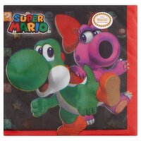 Amscan Super Mario 2 Ply Beverage Napkins, 16 count