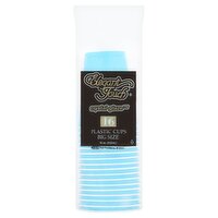 Elegant Touch Crystal-Glaze 18 oz Caribbean Blue Plastic Cups Big Size, 16 count