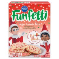 Pillsbury Funfetti Sugar Cookie Mix with Peppermint Candy Cane Sprinkles, 15 oz