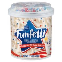 Pillsbury Funfetti Vanilla Frosting, 15.6 oz
