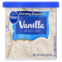 Pillsbury Creamy Supreme Vanilla Frosting, 16 oz, 16 Ounce