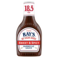 Ray's No Sugar Added Sweet & Spicy Barbecue Sauce, 18.5 oz, 18.5 Ounce
