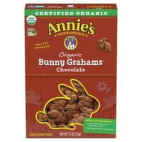 Annie's Homegrown Bunny Grahams Organic Chocolate Baked Graham Snacks, 7.5 oz