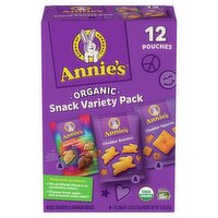 Annie's Organic Baked Crackers & Graham Snacks Variety Pack, 12 count, 11 oz