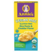 Annie's Vegan Mac Gluten Free Rice & Cheddar Flavor Sauce Pasta, 6 oz