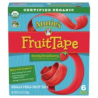 Annie's Homegrown Swirly Strawberry Fruit Tape, 6 count, 4.5 oz, 4.5 Ounce