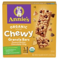 Annie's Organic Peanut Butter Chocolate Chip Chewy Granola Bars, 0.89 oz, 6 count