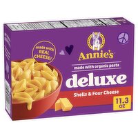 Annie's Deluxe Shells & Four Cheese Pasta & Cheese Sauce, 11.3 oz