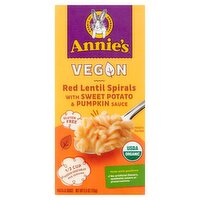 Annie's Vegan Mac Gluten Free Red Lentil Spirals & Sweet Potato Pumpkin Pasta and Sauce, 5.5 oz, 5.5 Ounce