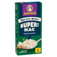 Annie's Super! Mac Shells & Parmesan Wheat & Pea Pasta & Cheese, 6 oz
