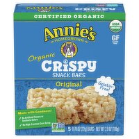 Annie's Homegrown Original Organic Crispy Snack Bars, 0.78 oz, 5 count