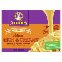 Annie's Deluxe Rich & Creamy Shells & Aged Cheddar Pasta & Cheese Sauce, 11 oz