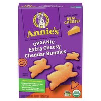 Annie's Organic Extra Cheesy Cheddar Bunnies Baked Crackers, 7.5 oz