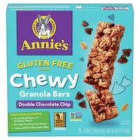 Annie's Gluten Free Double Chocolate Chip Chewy Granola Bars, 0.98 oz, 5 count, 4.9 Ounce