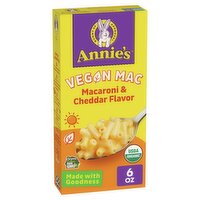 Annie's Vegan Mac Macaroni & Cheese Flavor Macaroni & Sauce, 6 oz