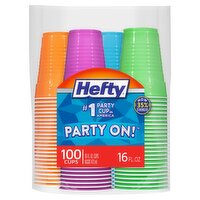 Hefty Party On! 16 fl. oz. Cups, 100 count, 100 Each