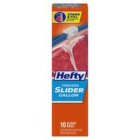 Hefty Freezer Gallon Slider Bags, 10 count, 10 Each