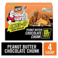 Dave's Killer Bread Amped-Up Peanut Butter Chocolate Chunk Organic Protein Bars, 1.9 oz, 4 count, 7.6 Ounce