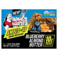 Dave's Killer Bread Amped-Up Blueberry Almond Butter Organic Protein Bars, 1.9 oz, 4 count