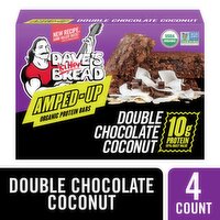 Dave's Killer Bread Amped-Up Double Chocolate Coconut Organic Protein Bars, 1.9 oz, 4 count