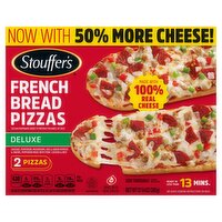 Stouffer's Deluxe French Bread Pizzas, 2 count, 12 3/4 oz, 12.75 Ounce