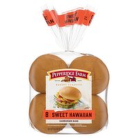 Pepperidge Farm Bakery Classics Sweet Hawaiian Hamburger Buns, 8 count, 14.5 oz, 14.5 Ounce