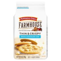 Pepperidge Farm Farmhouse Thin & Crispy White Chocolate Chip Cookies, 14 count, 6.9 oz