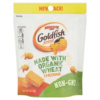 Pepperidge Farm Goldfish Made with Organic Wheat Cheddar Baked Snack Crackers, 4 oz