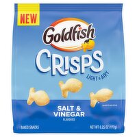 Goldfish Crisps Salt & Vinegar Flavored Baked Snacks, 6.25 oz