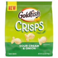 Goldfish Crisps Sour Cream & Onion Baked Snacks, 6.25 oz