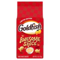 Goldfish Awesome Sauce Flavored Baked Snack Crackers Limited Edition, 6.1 oz