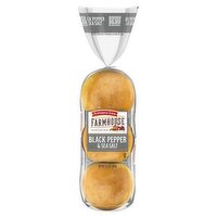 Pepperidge Farm Farmhouse Black Pepper & Sea Salt Buns, 6 count, 13.5 oz, 13.5 Ounce