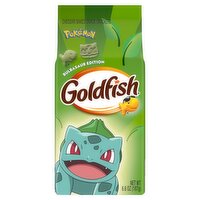 Goldfish Pokémon Cheddar Baked Snack Crackers Bulbasaur Edition, 6.6 oz