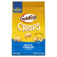 Goldfish Crisps Salt & Vinegar Flavored Baked Snacks, 4.8 oz