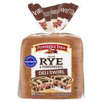 Pepperidge Farm Jewish Rye & Pumpernickel Deli Swirl Bread, 16 oz