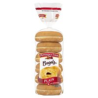 Pepperidge Farm Plain Pre-Sliced Bagels, 6 count, 21 oz, 21 Ounce