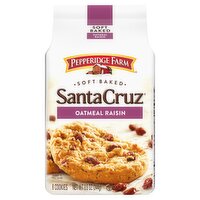 Pepperidge Farm Santa Cruz Soft Baked Oatmeal Raisin Cookies, 8 count, 8.6 oz, 8.6 Ounce