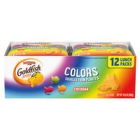 Pepperidge Farm Goldfish Colors Cheddar Baked Snack Crackers Lunch Packs, 0.9 oz, 12 count