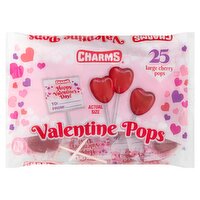 Charms Valentine Pops Large Cherry Pops, 25 count, 13.75 oz