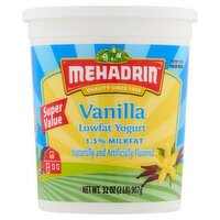Mehadrin Vanilla Lowfat Yogurt Super Value, 32 oz