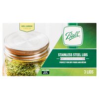 Ball Stainless Steel Lids, 3 count