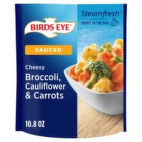 Birds Eye Steamfresh Cheesy Sauced Broccoli, Cauliflower & Carrots, 10.8 oz