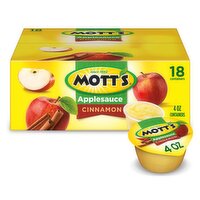 Mott's Cinnamon Applesauce, 4.0 oz, 18 count
