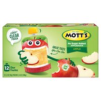 Mott's Apple No Sugar Added Applesauce, 3.2 oz, 12 count, 38.4 Ounce