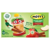 Mott's No Sugar Added Applesauce Cinnamon, 3.2 oz, 12 count