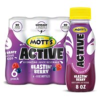 Mott's Active Blastin' Berry Flavored Hydrating Juice Beverage, 8 fl oz, 6 count, 48 Fluid ounce