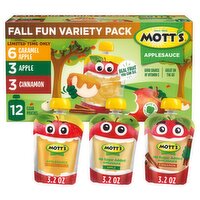 Mott's Applesauce Fall Fun Variety Pack, 3.2 oz, 12 count