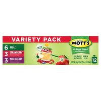 Mott's No Sugar Added Applesauce Variety Pack, 3.2 oz, 12 count, 2.4 Pound