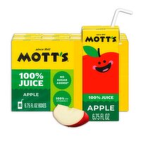 Mott's Apple 100% Juice, 8 count, 54 Fluid ounce